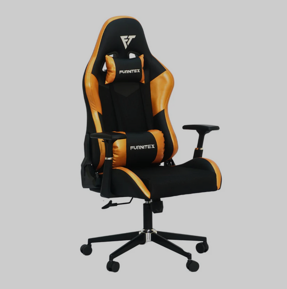 Gaming Chair with 4D Armrest (FT-G2)Glossy Yellow